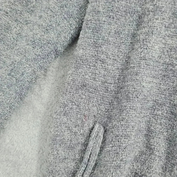 Barefoot Dreams CozyChic Lite Cardigan Sweater Gray Medium Open front  9PT - Picture 6 of 7